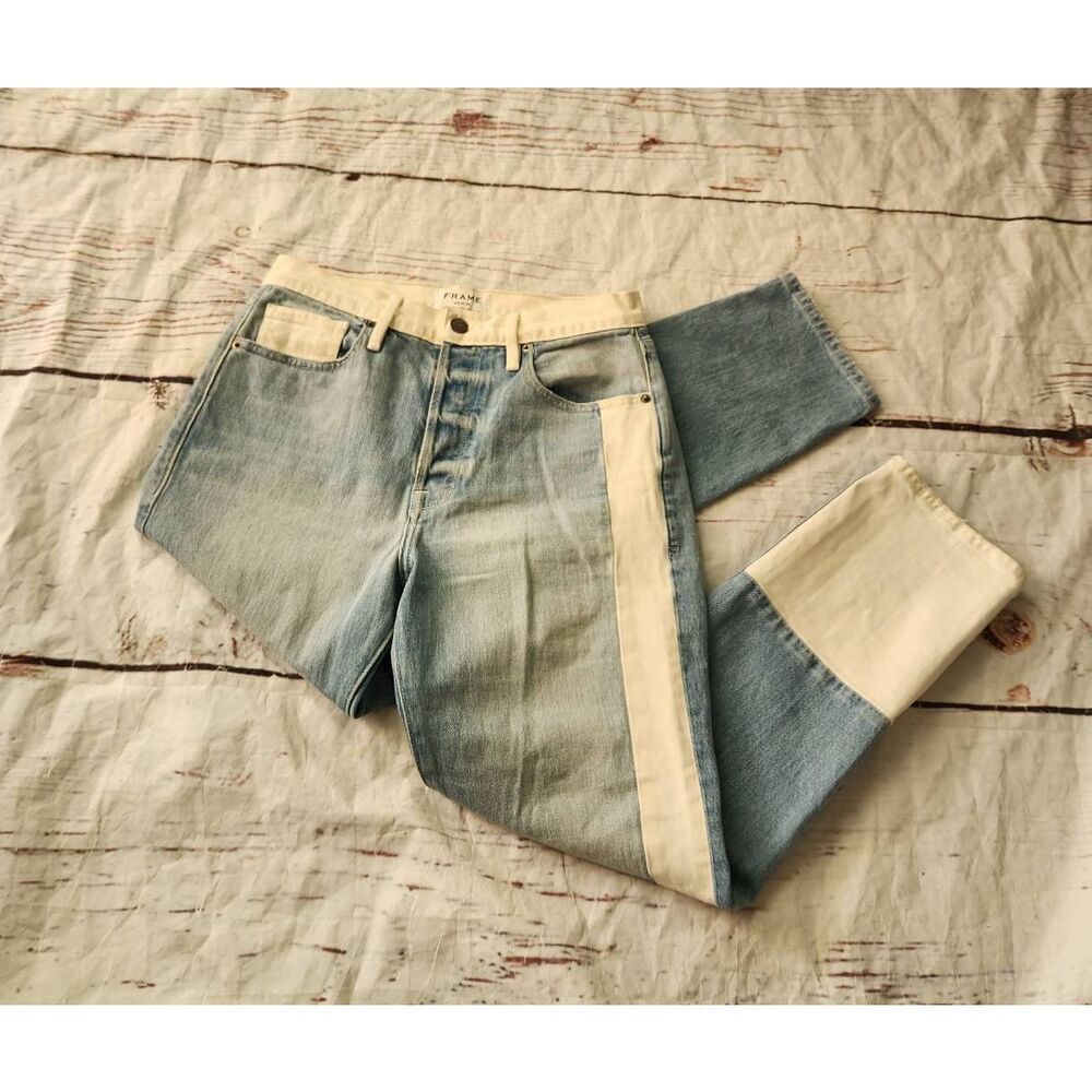 Frame Le Orginal Two Tone Crop Jeans Size 26 - Picture 2 of 7